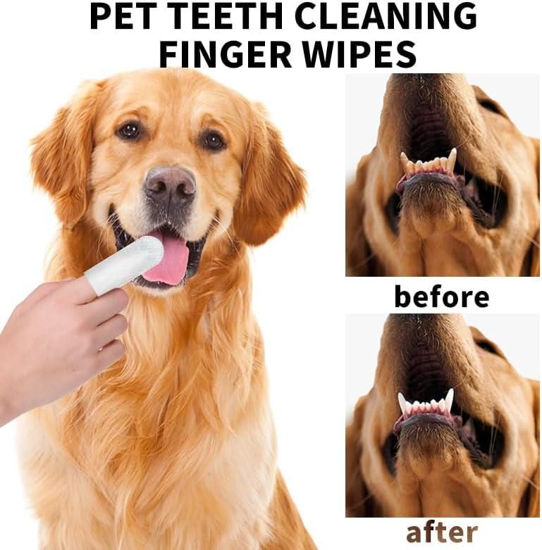 Premium Pet Dental Wipes – Clean Teeth & Fresh Breath Without Brushing