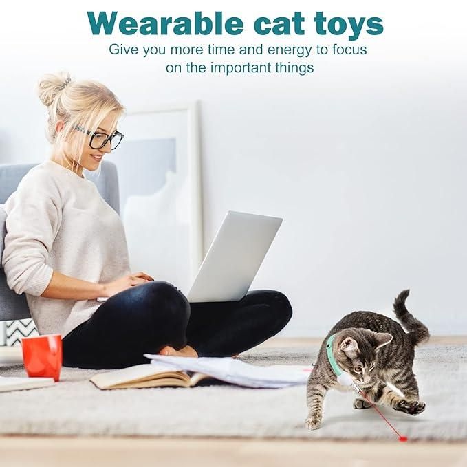 Smart Laser Collar Toy – Automatic Self-Play Entertainment for Indoor Cats