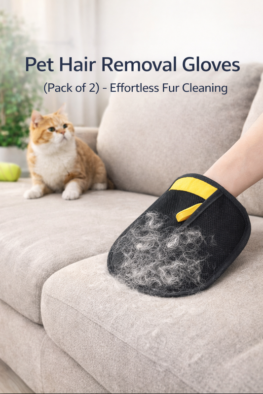 Pet Hair Removal Gloves (Pack of 2)