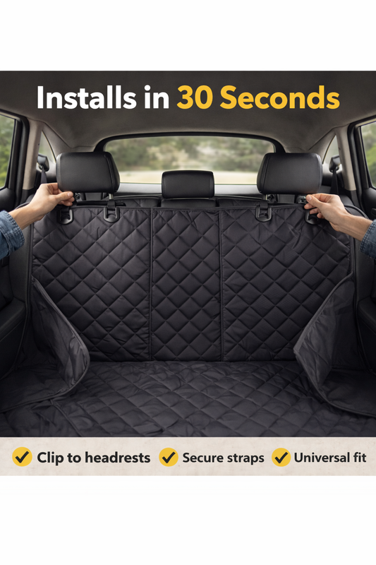 Waterproof Dog Car Seat Cover – Scratch-Proof Hammock (Universal Fit)